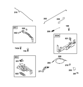 Controls Group Diagram and Parts List for 093J02-0025-H5 020000 - 09Z999 Briggs and Stratton Engine